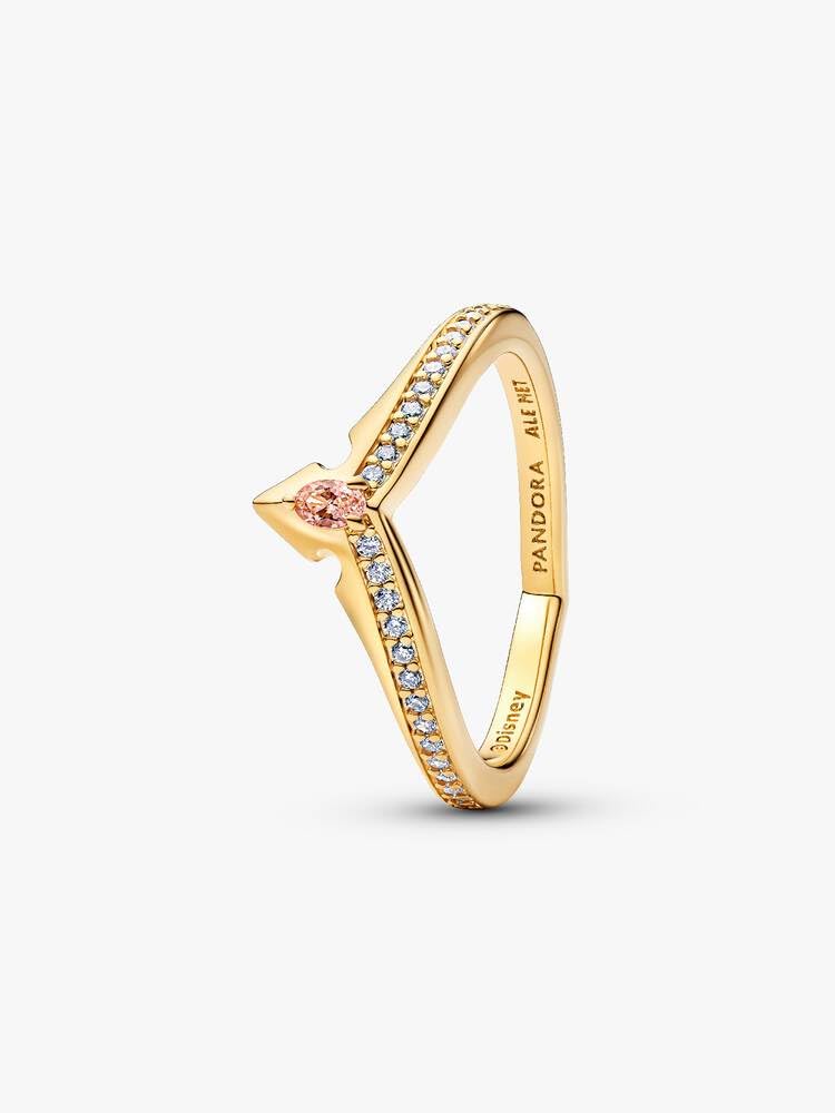PANDORA Damenring Disney Prinzessin Aurora Tiara Goldfarben 164334C01