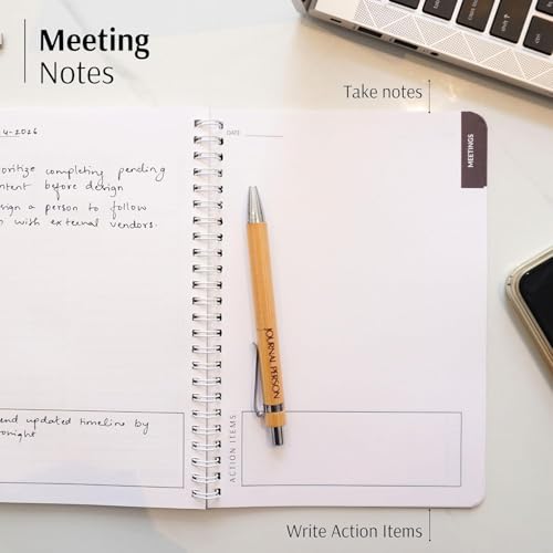 Image of Flow | Undated Monthly Planner | A5 | 96 Pages | Daily Planner Pages, To-do lists, Meeting Notes, Habit Tracker | Productivity Planner for Work & Life Pack of 2
