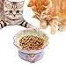 Baoblaze Raised Cat Bowls Less Vomiting Neck Protection Whisker Friendly Anti Slip Cat Food Dish Elevated for Pet Supplies Indoor Cats, Green