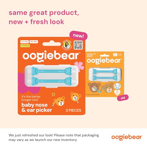 Image of oogiebear: Baby Nose Cleaner & Ear Wax Removal Tool - Safe Booger & Earwax Removal for Newborns, Infants, Toddlers - Dual-Ended - Essential Baby Stuff, Diaper Bag Must-Have, 2 Pack Blue with CASE
