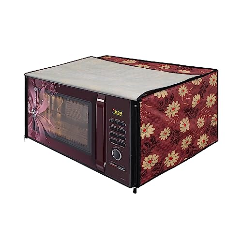Image of DREAM KING Stylish Design & Printed Microwave Oven Cover Full Closure |waterproof & Dustproof Oven Cover Suitable for All Models - Multicolour SA18