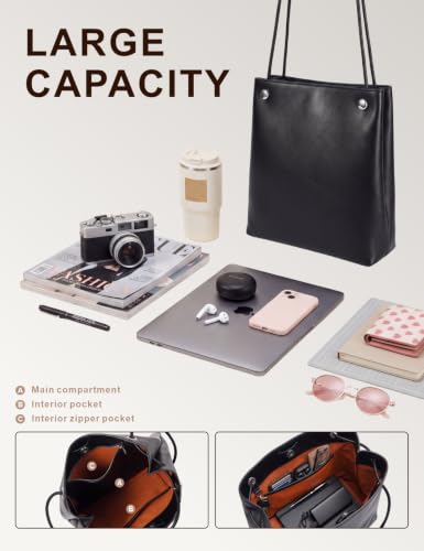 Bolso Tote Auralith para Mujer, Cuero PU Impermeable miniatura 3