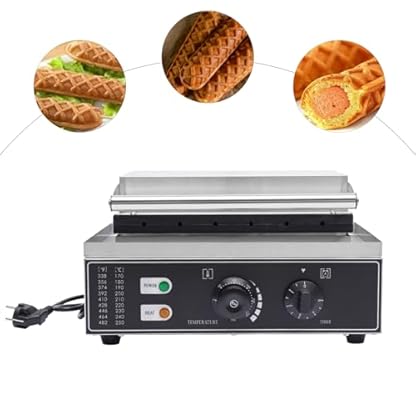 Hot Dog Waffeleisen Waffel-Hersteller-Maschinen Nonstick Waffelsticks Maker Machine mit Timer Kommerzielles 1500W für Frühstücksladen Restaurants – Bild 4