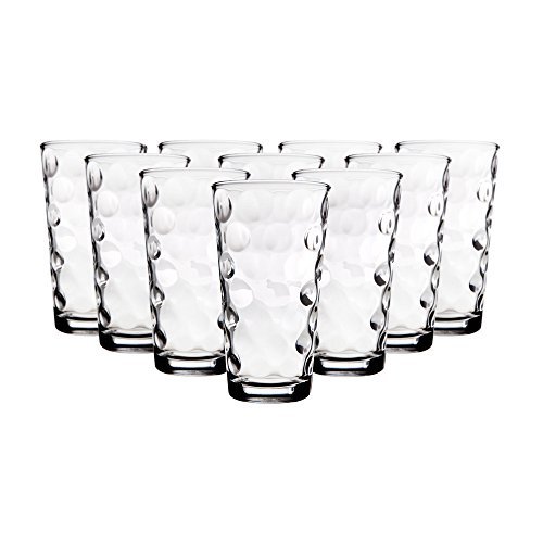 Drinking Glasses Set of 10 Highball Glass Cups 17oz, By Home Essentials