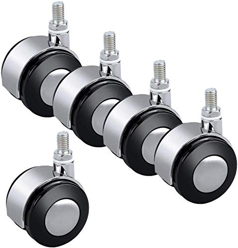 Roulettes pivotantes en alliage zinc 10mm : fini les chaises bloquées au bureau