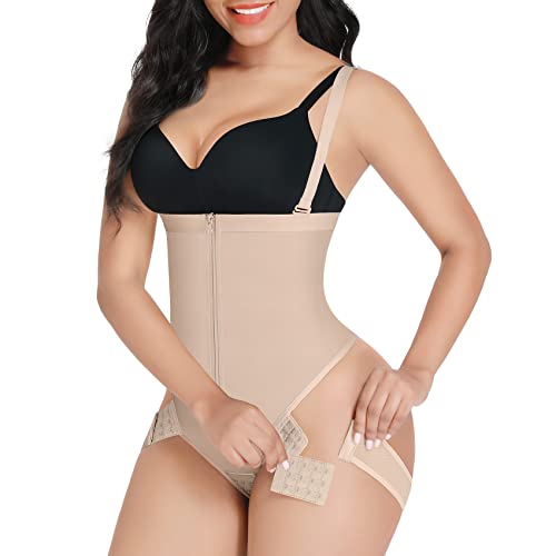 FeelinGirl Shapewear for Women Firm Triple Tummy Control Bodysuit Thong Shorts Butt Lifter Faja Invisible Body Shaper