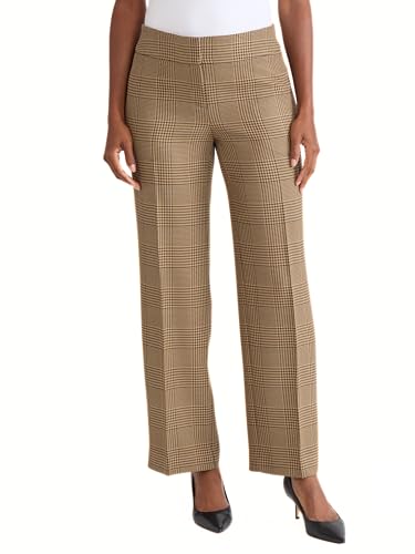 Kasper Women's Glen Plaid Wide Leg Pant