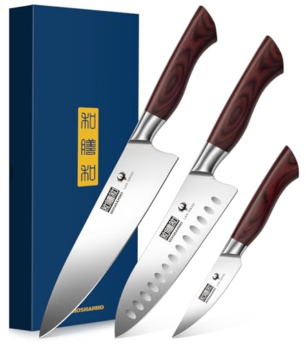 HOSHANHO Colorwood Handle Knife Set