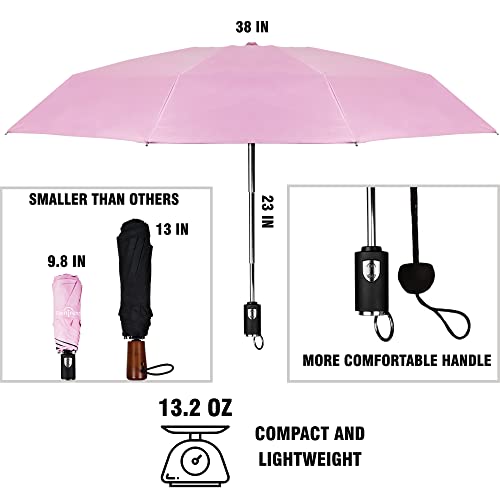 Raintrend Umbrella Travel Wind Resistant Umbrella Umbrellas For Women Foldable Umbrella Unbreakable Umbrella Pink Umbrella For Women Umbrella Uv Protection Travel Umbrella Automatic #TOP2