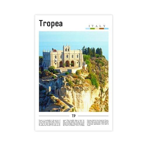 Tropea Vibo Valentia Italie œuvre d'art moderne impression haut de gamme 60x90