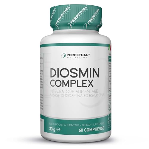 Diosmina ed Esperidina, Integratore Microcircolo e Circolazione Gambe, 60 compresse. UTILE in caso di Vene Varicose, Gambe Gonfie e Capillari Rotti. Con Vitamina C, Rusco e Ippocastano.