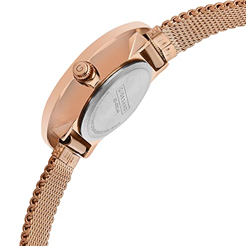 Image of Giordano Eleganza Collection Analog Wrist Watch for Women with Color Variant, Stylish Wired Metal Mesh Band| Ladies | Girls to Compliment Your Look | Ideal Gift for Female - GD-4062