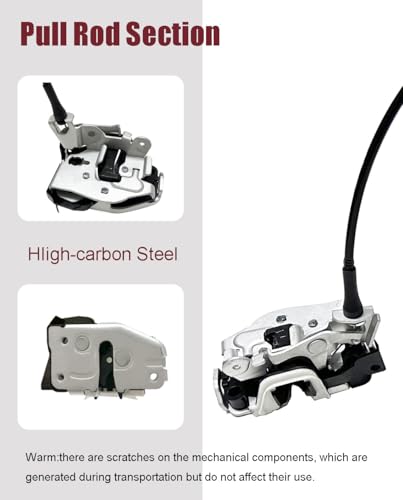 Image of Right Passenger Side Rear Door Upper and Lower Latch & Cable, Compatible with 2004-2008 Ford F-150 Extended Cab, Replaces 8L3Z-18264A00-B, 6L3Z-18264A00-B