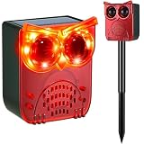 Solar Outdoor Motion Sensor Alarm, 129dB Dog Barking & Gunshot Sound, 13 Looping Sounds to Prevent Habituation, 4 Work Modes, IP55 Weatherproof Alarm for Home, Villa, Yard, Chicken Coop