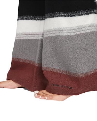 Nike Calças de moletom femininas Yoga Therma-Fit ADV, Preto/Marrom Orewood Claro, M