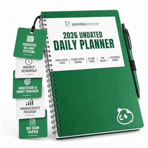 Panda Planner Undated Daily Planner, 90-Day