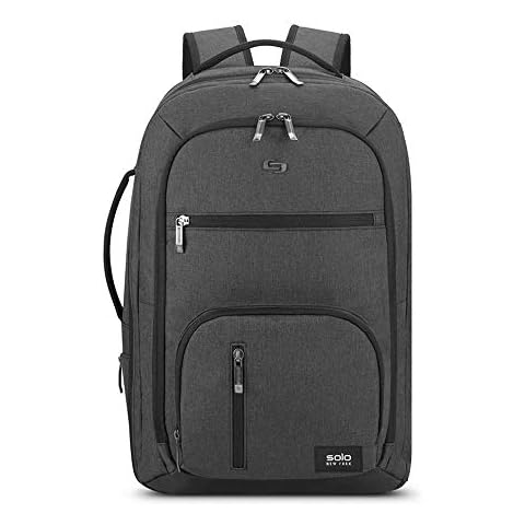 Solo Grand Travel Backpack 17.3", Grey, One Size, Grand Travel Tsa Backpack Cover
