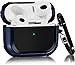 Produktbild VISOOM Airpods 3 Hülle, Harte Schale Stoßfeste Case TPU Schutzhülle Kompatibel mit Apple Airpods 3 Generation Wireless Charging mit Karabiner[Front-LED Sichtbar] [Kabelloses Laden],Blau