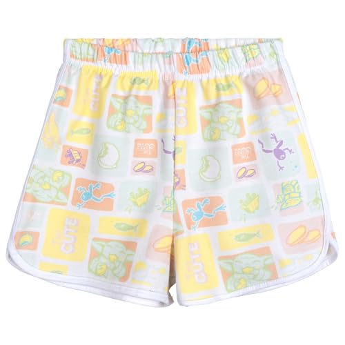 Image of STAR WARS The Mandalorian Grogu Girls T-Shirt and French Terry Shorts Outfit Set Toddler to Big Kid Sizes (4-14-16)