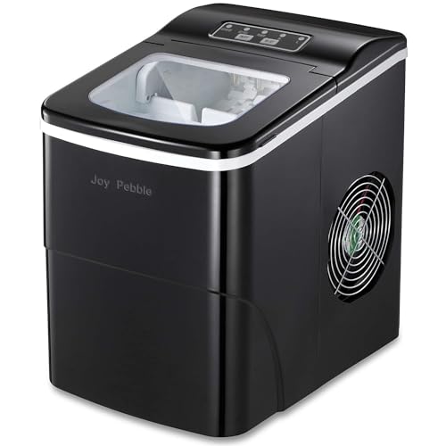 Joy Pebble Portable Ice Makers Countertop,26lbs Bullet Ice Cube in 24H,9 Cubes Ready in 6-8 Minutes,2 Ice Sizes(S/L),Portable Ice Machine for Home/Office/Bar (Green) JP-JP-Z5878