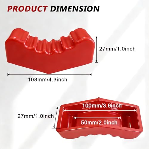 Image of AUTOXBERT 2Pcs Jack Stand Rubber Pad Universal Red Car Lift Pads Adapter Repair Tool 6 Ton Frame Rail Jacking Stand Pinch Support Protector (Pack of 4)
