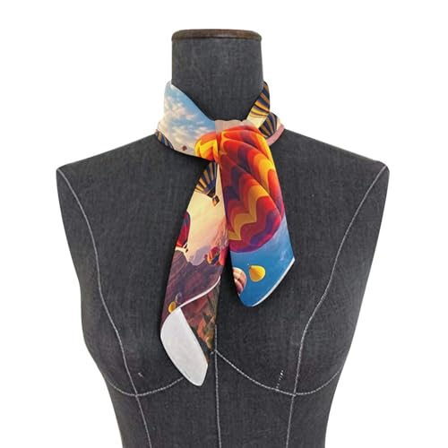 Hot Air Balloons Silk Scarf Women's Fashion Square Satin Headscarf Neck Scarf Head Hair Wraps 23.6 Inches3