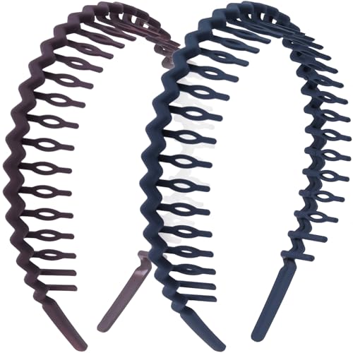 Alpinleux Bandeau cheveux dents 4,3" x 0,7", bleu, mauve