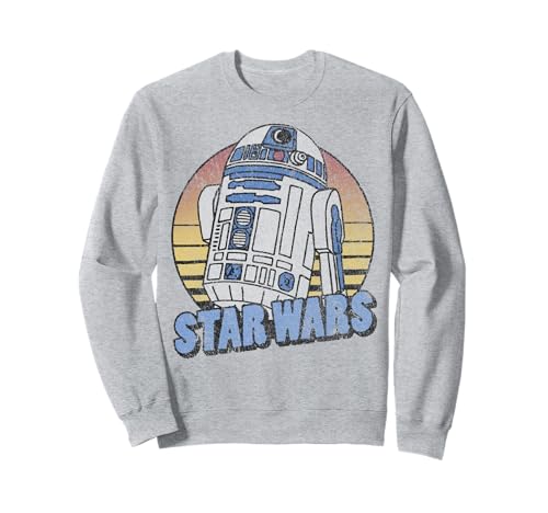 Sweatshirt Star Wars R2-D2 rétro avec impression textile premium et finitions haut de gamme