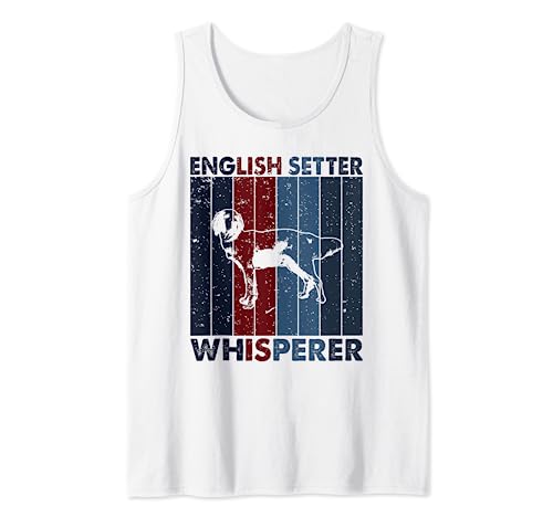 Dog Dad Mom Whisperer - Setter inglés vintage Camiseta sin Mangas