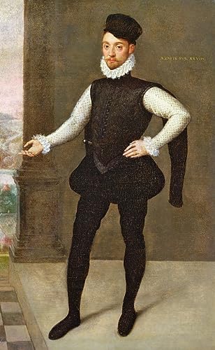 Pinturas murales carteles impresiones retrato caballero con jubón negro François Clouet