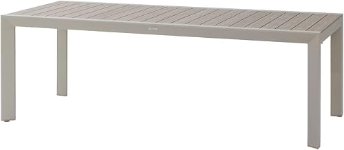 Table de Jardin évasion Effet Bois Lin et Argile 8 Places Lates Hespéride