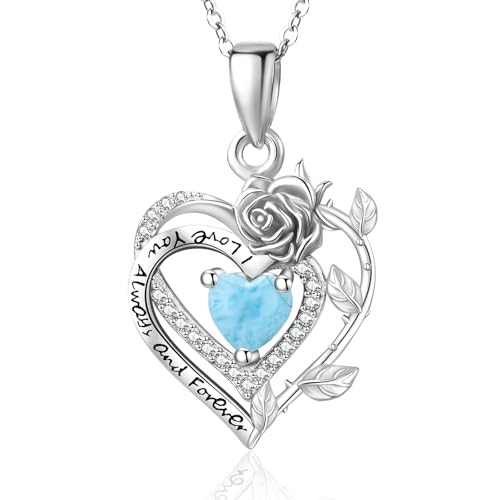 Collier argent S925 cœur rose haut de gamme avec sa pierre de naissance brillante