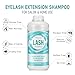 600ml Lash Shampoo Bulk, Eyelash Cleanser for Extensions, Safe Makeup Remover, Non-irritating or Burning Formula Eyelid Foaming Cleanser Best for Professional Salon and Home Use (Unscented)