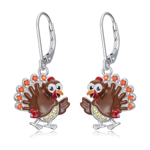 Dorunmo Halloween/Christmas/Thanksgiving Day Earrings 925 Sterling Silver Hypoallergenic Gothic Dangle Earrings Halloween Jewelry Gifts for Women