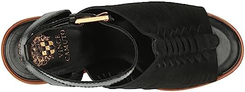 Vince Camuto Women's Frenela Stacked Heel Sandal Heeled, Black, 8.5 | Image 4