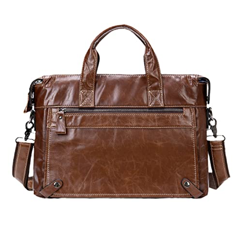 Sacoche ordinateur homme en cuir véritable rouge-brun pour protéger vos appareils