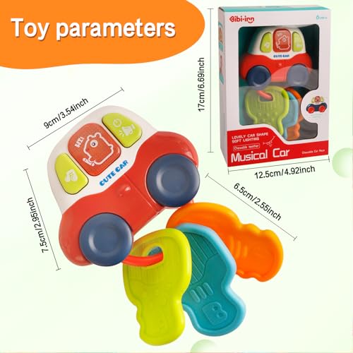 Tinabless CARTEETHER-RED Baby Car Keys Teether - Tinabless Key Fob With Lights & Sounds, Interactive Baby Toy, Pretend Keys For Babies, Toddlers - Musical Baby Toys thumb #6
