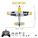 HAWK'S WORK 3 Channel RC Plane BF-109, Remote Control Airplane Ready to Fly, 2.4GHz 6-axis Gyro Stabilizer, Easy to Fly for Kids & Beginners