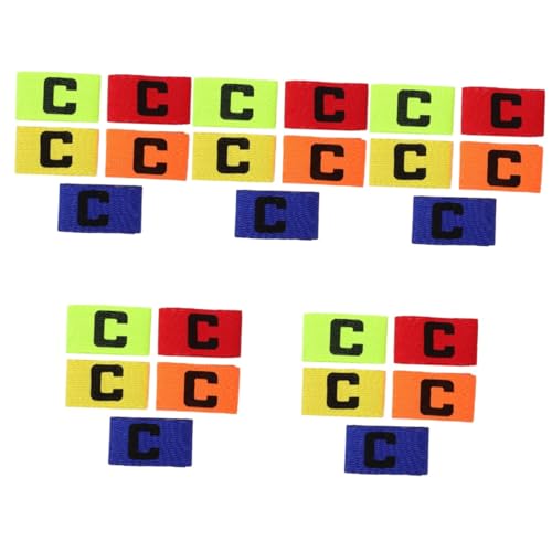 BESPORTBLE 5sets Soccer Captain Armband Football Arm Bands Portable Wear-Resistant for Boys and Girls Adults 5pcs*5
