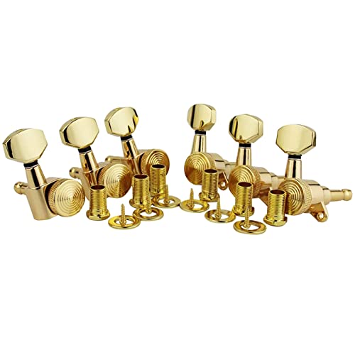 Lot de 6 accordeurs de verrouillage de guitare 6 L 3R + 3 L 1:18 pour clés mécaniques pour guitare électrique SG, chevilles de verrouillage, boutons de machine, chevilles de guitare acoustique - Les Beatles, Paul McCartney, John Lennon, RIngo Starr, George Harrison Lot de 6 accordeurs de verrouillage de guitare 6 L 3R + 3 L 1:18 pour clés mécaniques pour guitare électrique SG, chevilles de verrouillage, boutons de machine, chevilles de guitare acoustique