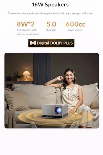 Image of Lazervision LV 1050 40000 Lumens(4000 ANSI) Native 4K Ultra HD | Certified Android 14 | Digital Dolby Plus Sound | Auto Focus & Keystone, HDMI 2.1 ARC, WiFi 6, HDR10, 2GB - 8 GB,5 Year Warranty