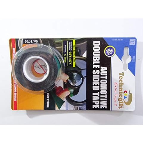 Automotive Double Sided Adhesive Tape roll 1.5 m / 19 mm Wide Black for CAR Number Plates Signs Badges Accessories New Cover