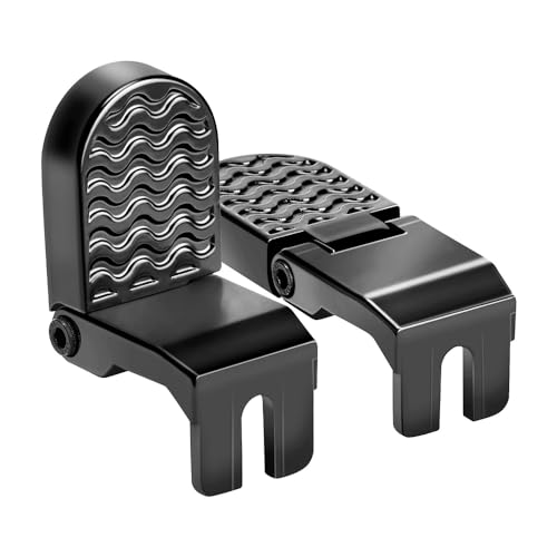 Tiardey 1 Pair U Slot Bicycle Rear Pedals,Folding Foldable Non-Slip Footrest Pedals Cycling Accessories for Mountain Bike Electric Bicycle Foot Pegs,(Black - Image 4