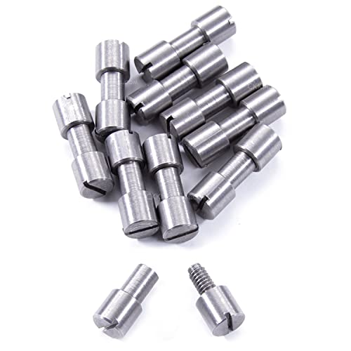 Corby Bolt Fasteners (10 Pack) for DIY Handles &amp; Knife Handle Repair - USA Size (0.312 x 0.218 x 0.96 Inch) - (Stainless Steel) - for Full Tang Fixed Blade Knives