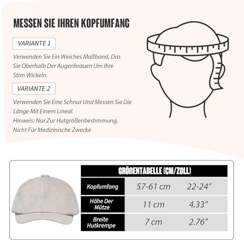 HIQIU Kord Schiebermütze Herren - 8-Panel Newsboy Cap Einfarbiger Baskenmütze - Herren Schirmmütze Malerhut Barett Cap für Frühling Herbst (DE/NL/SE/PL, Alphanumerisch, Einheitsgröße, M, Beige)
