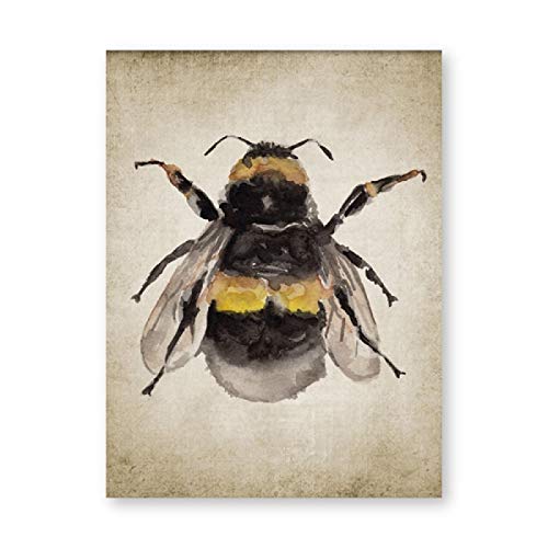 Bumblebee Aquarel Schilderij Print Insect Natuur Boerderij Muur Kunst Foto Entomologie Poster Kinderkamer Decor 40x60cm… - Image 5