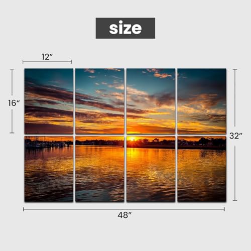 Paquete de 8 Paneles Acústicos Decorativos Kanworse Texas Sunset 48"x32" para Aislamiento y Reducción de Ruido miniatura 2
