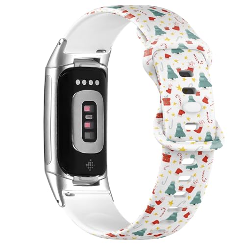 Bracelet Fitbit Charge 6 silicone anti-irritation sport Noël
