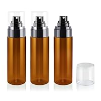 3 frascos de spray de viagem aprovados pela TSA, frascos de spray de névoa fina, frasco de spray de viagem de 60 ml para uso doméstico, Marrom - 100 ml