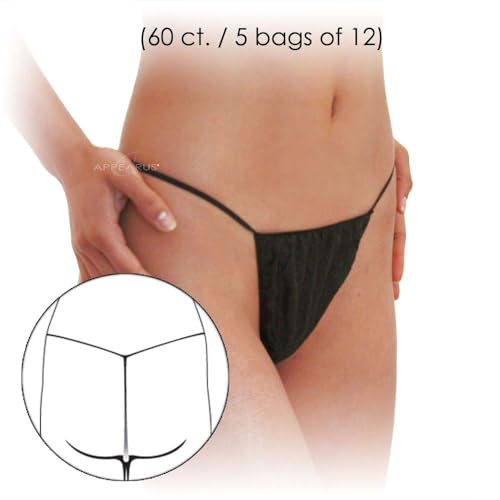 Appearus DP108 Disposable Women'S Black T-String Thong Bikini Panties thumb #1